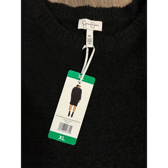 Jessica Simpson Womens Black Eyelash Knit Long Sleeve Sweater Dress XL 1716721 - Picture 5 of 5